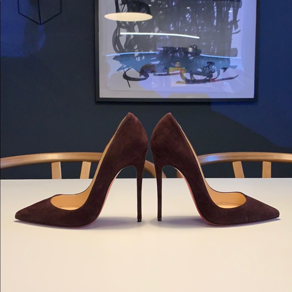 Christian Louboutin So Kate “Cramoisi” Suede 120mm